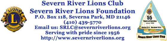Severn River Lions Club mailing address - phone- email address