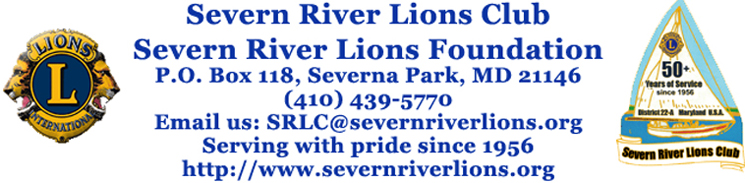 Severn River Lions Club mailing address - phone- email address